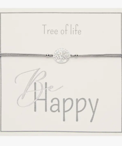 Crystals HCA Jewellery -  "Be Happy Bracelet" - Silverplated  Tree of Life