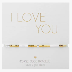 Crystals HCA Jewellery -  Morse Code Bracelet - "I Love You"