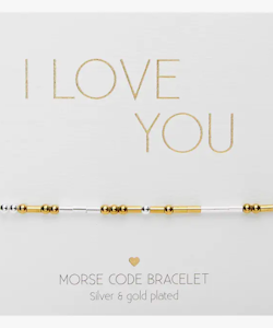 Crystals HCA Jewellery -  Morse Code Bracelet - "I Love You"