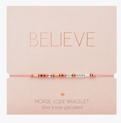 Crystals HCA Jewellery -  Morse Code Bracelet - "Believe"