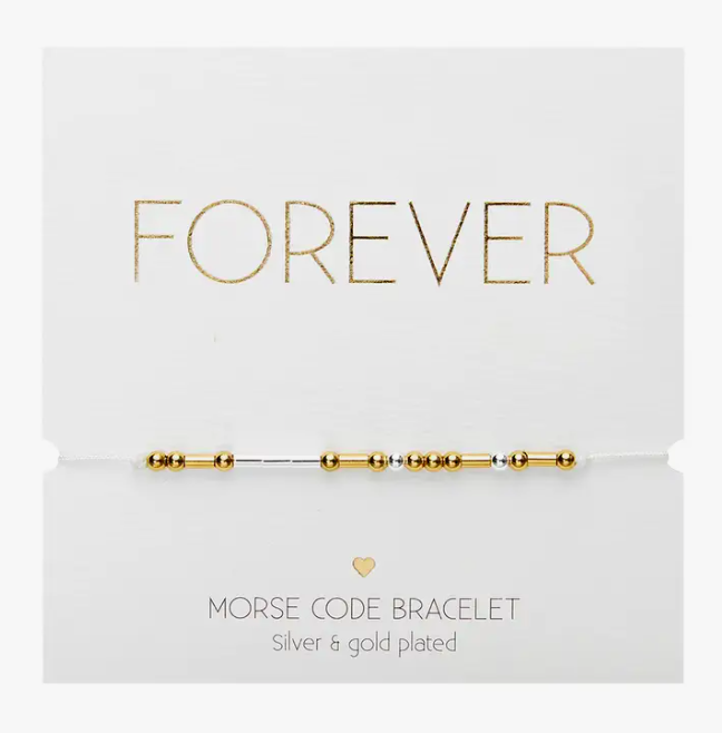 Crystals HCA Jewellery -  Morse Code Bracelet - "FOREVER"