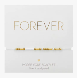 Crystals HCA Jewellery -  Morse Code Bracelet - "FOREVER"