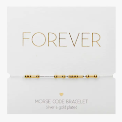 Crystals HCA Jewellery -  Morse Code Bracelet - "FOREVER"