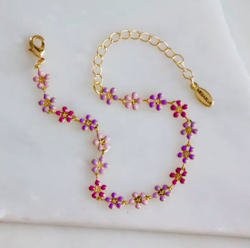Mesa Blue - Purple  Flower Bracelet