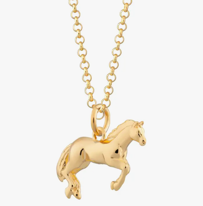 Lily Charmed - HORSE  Gold Necklace