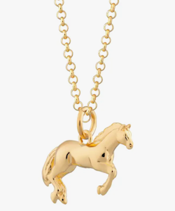 Lily Charmed - HORSE  Gold Necklace