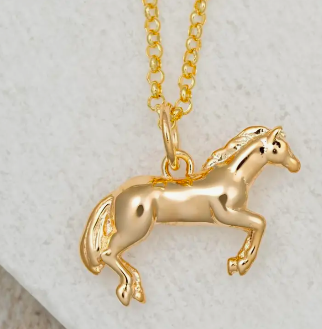 Lily Charmed - HORSE  Gold Necklace