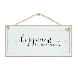 Crafty Clara Wooden Sign - "Happiness is Homemade"