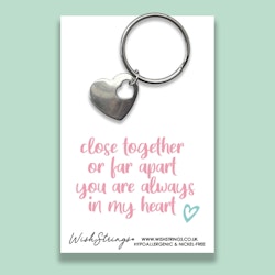 Wishstring Keyring- "Always in my heart"