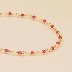 Une a Une - India Faceted Bracelet Raspberry
