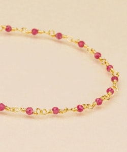 Une a Une - India Faceted Bracelet Raspberry