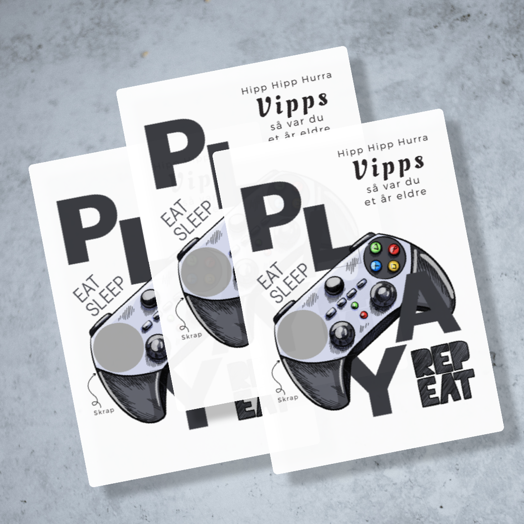 3pk Vipps Skrapekort - Gaming