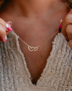 Everly Made - Linked Heart - Tante/Niece Gullkjede