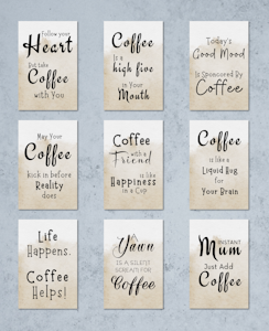 9pk Fun Coffee Cards