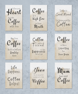 9pk Fun Coffee Cards