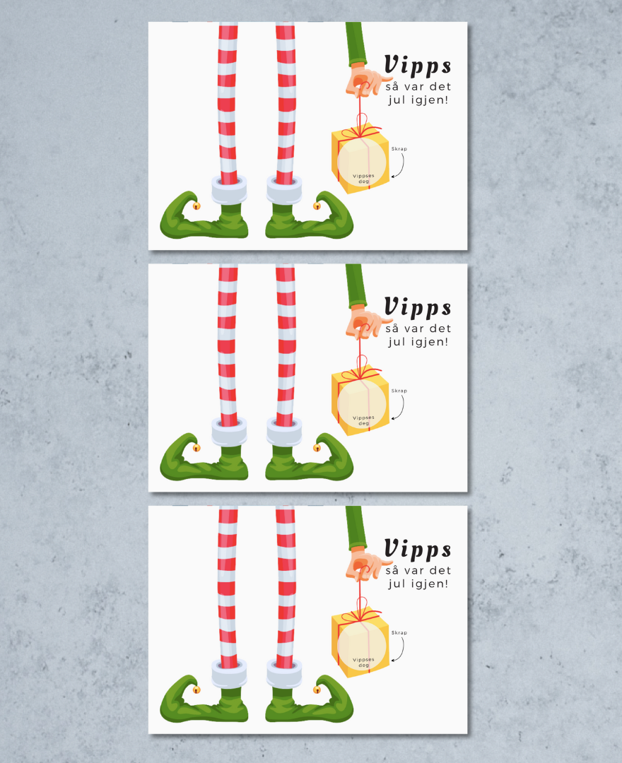 3pk Vipps Skrapekort - Nissealv