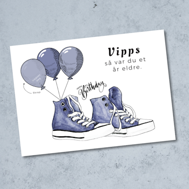 Vipps Bursdagskort - Sneakers