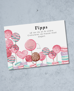 Vipps Bursdagskort - Cake Pops