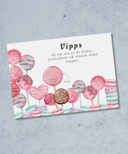 Vipps Bursdagskort - Cake Pops