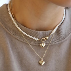 Katie Waltman - Heart and Freshwater Pearl necklace