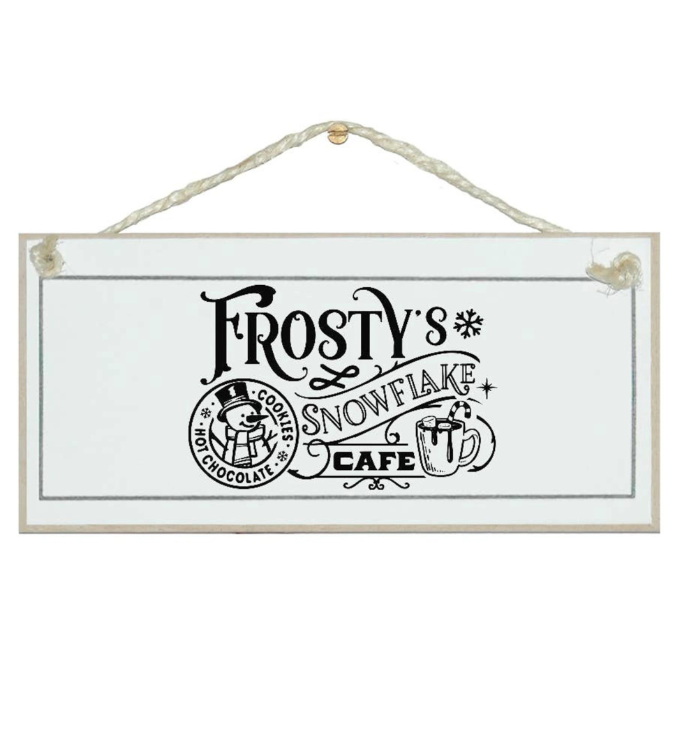 Crafty Clara Wooden Sign - "Frosty's Christmas Sign"