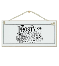 Crafty Clara Wooden Sign - "Frosty's Christmas Sign"
