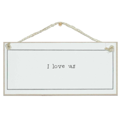 Crafty Clara Wooden Sign - "I LOVE US"