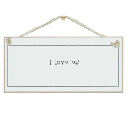 Crafty Clara Wooden Sign - "I LOVE US"