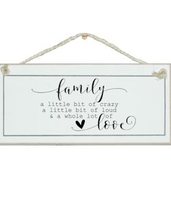 Crafty Clara Wooden Sign - "Family Love"