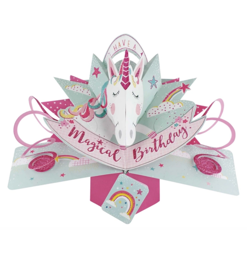 Second Nature  Pop-up Card - Birthday Unicorn