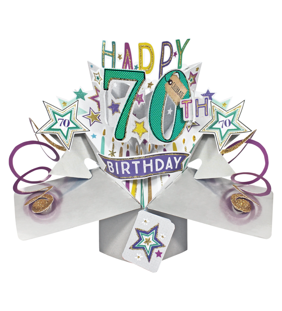 Second Nature Pop-up Card - 70th Birthday