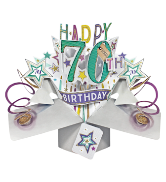 Second Nature Pop-up Card - 70th Birthday