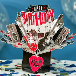 Second Nature  Pop-up Card - Birthday Rock