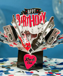 Second Nature  Pop-up Card - Birthday Rock