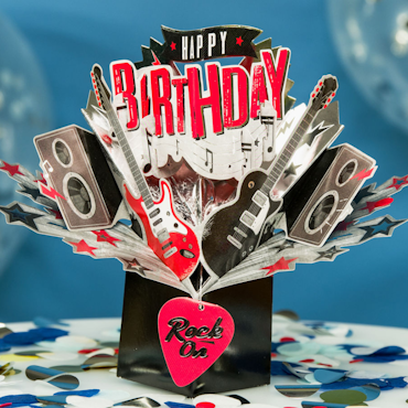 Second Nature  Pop-up Card - Birthday Rock