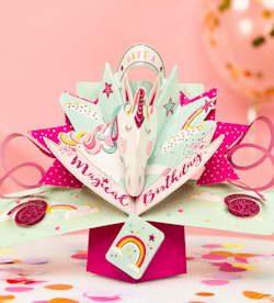 Second Nature  Pop-up Card - Birthday Unicorn