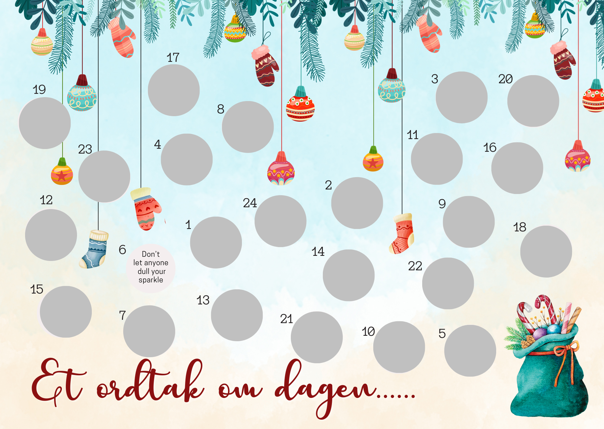 Scratch-off  Julekalender - Dagens Ordtak