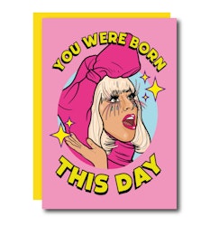 Studio Soph - You Were Born This Day Lady Gaga - Bursdagskort