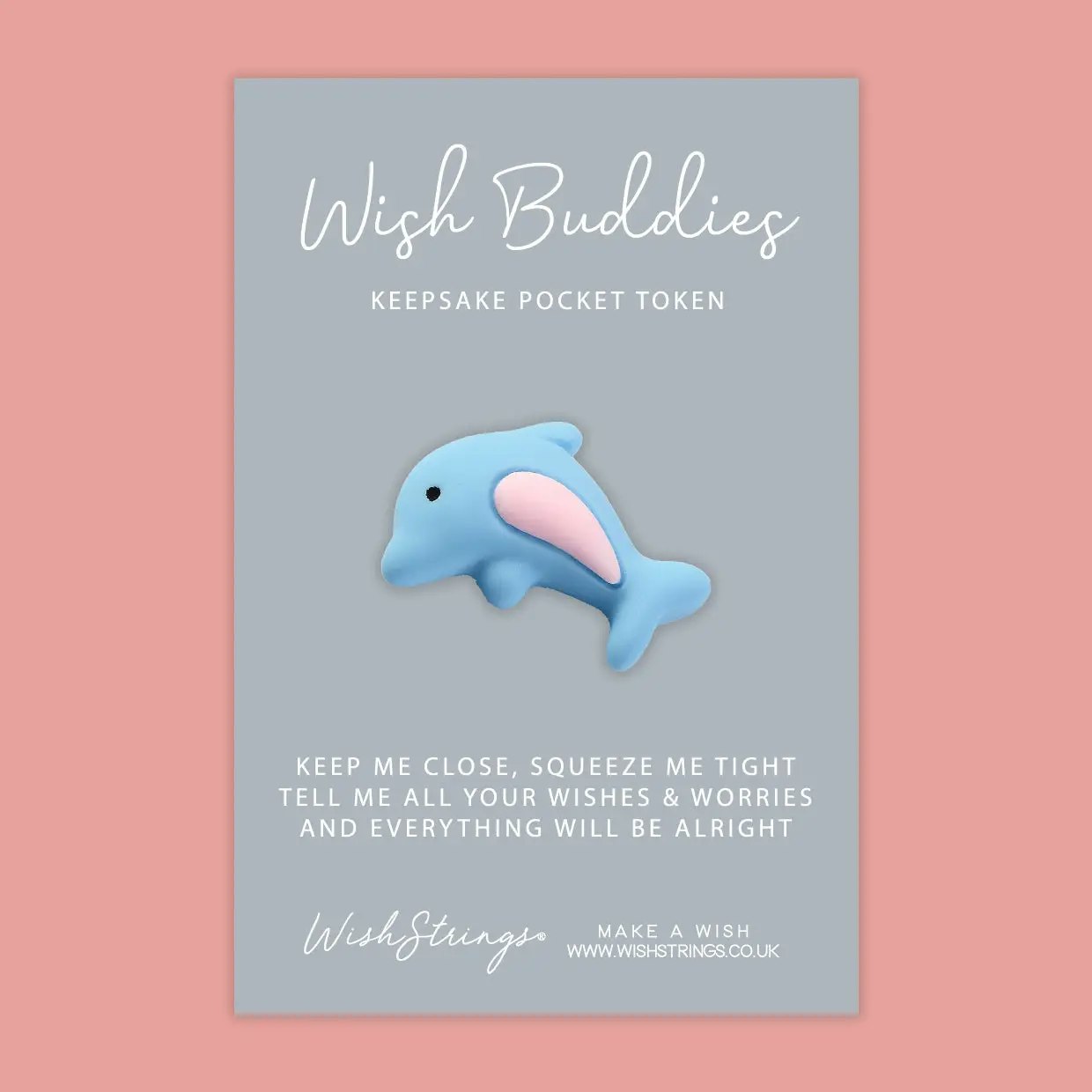 Wishstring Wishing Buddies Pockethug - Delfin