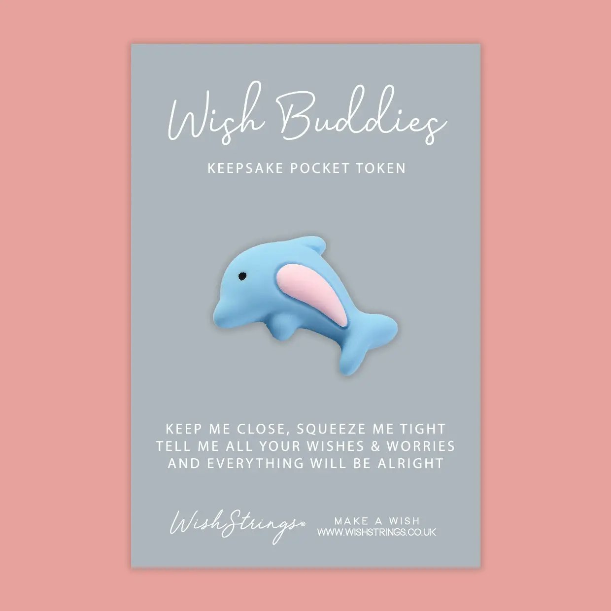 Wishstring Wishing Buddies Pockethug - Delfin