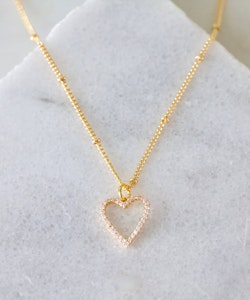 Mesa Blue - CZ Heart Necklace