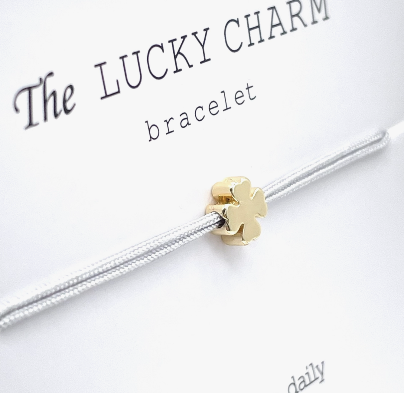 Parsley & Pepper - Lucky Charm Bracelet - Clover - Grå