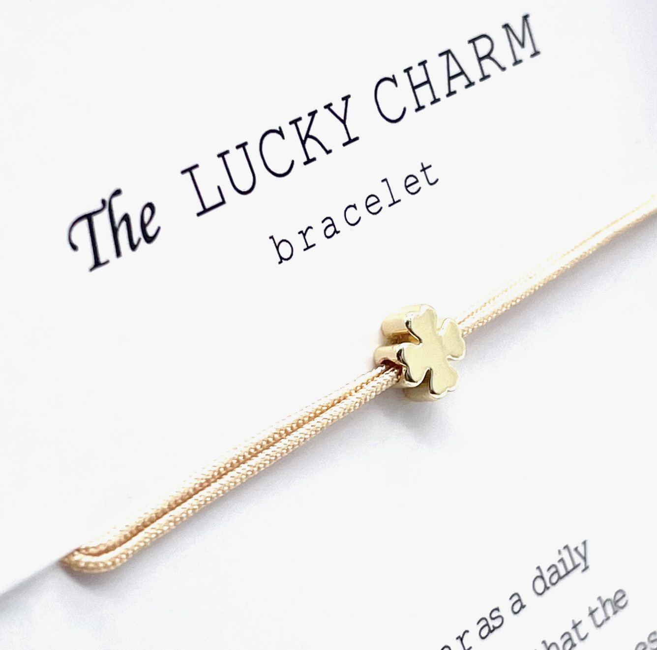 Parsley & Pepper - Lucky Charm Bracelet - Clover - Cream