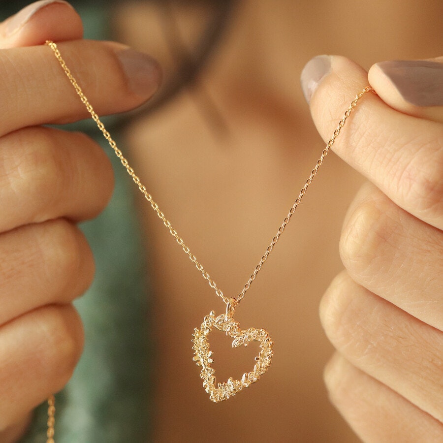 Lisa Angel - Floral Heart Necklace