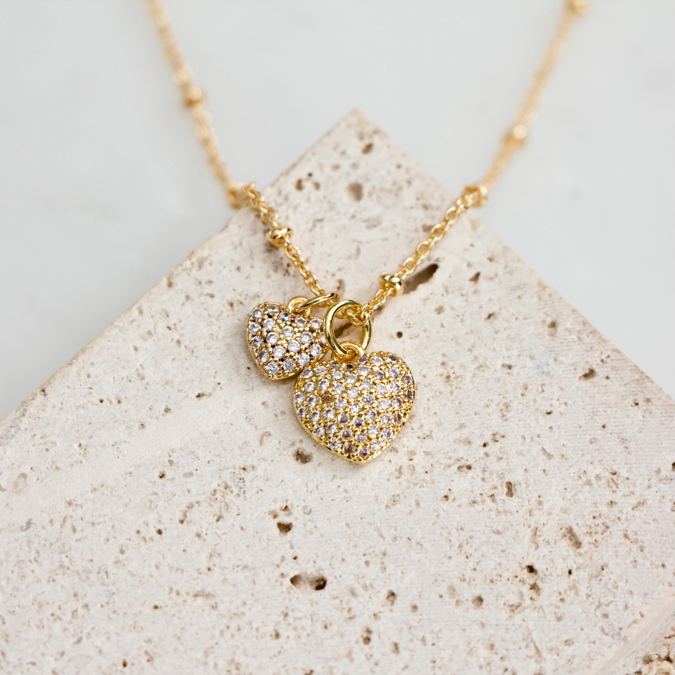 Mesa Blue - Double Heart  Necklace