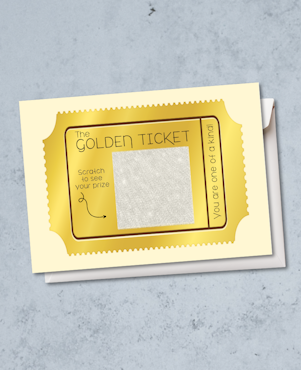 Raus Hverdag - Golden Ticket Skrapekort