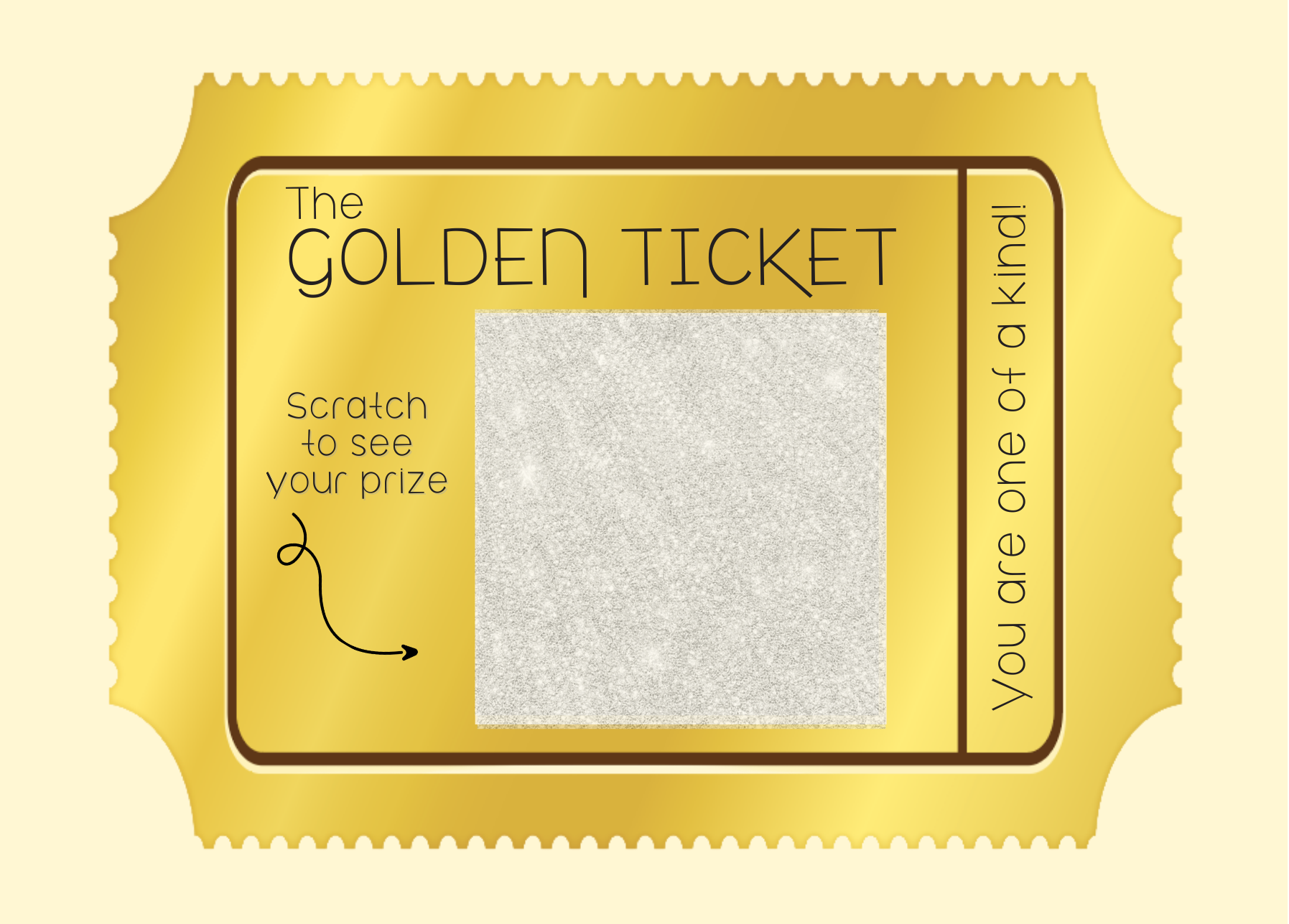 Raus Hverdag - Golden Ticket Skrapekort