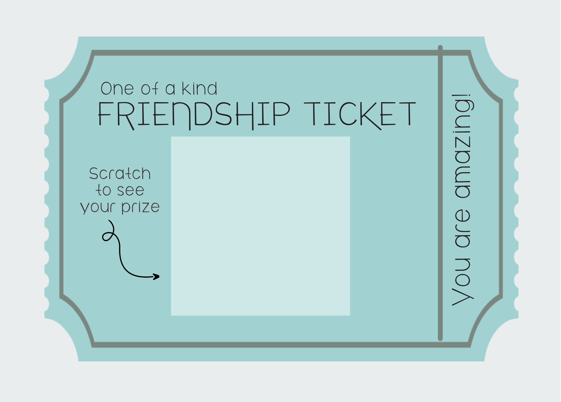 Raus Hverdag - Friendship Ticket Skrapekort