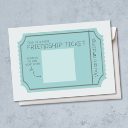 Raus Hverdag - Friendship Ticket Skrapekort