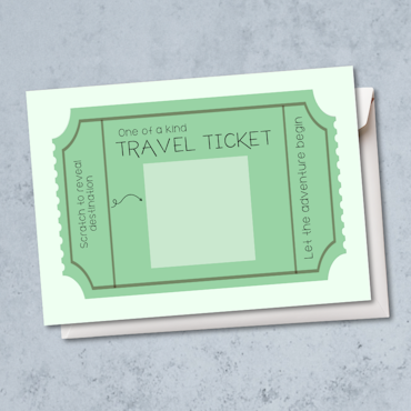 Raus Hverdag - Travel Ticket Skrapekort